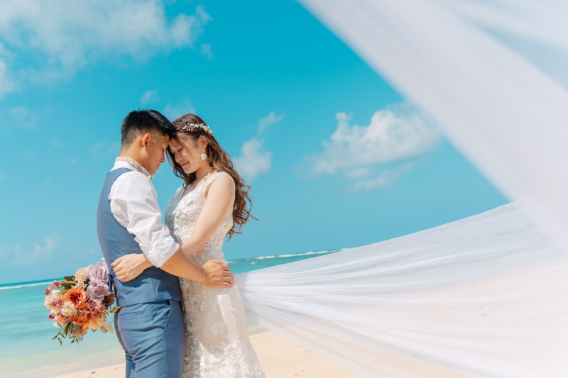 風になびくベールショット