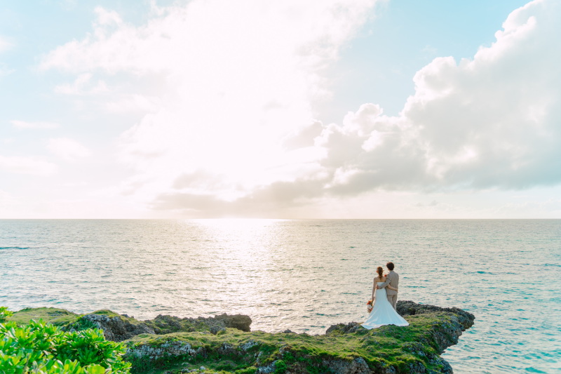 青い海と空をひとり占め