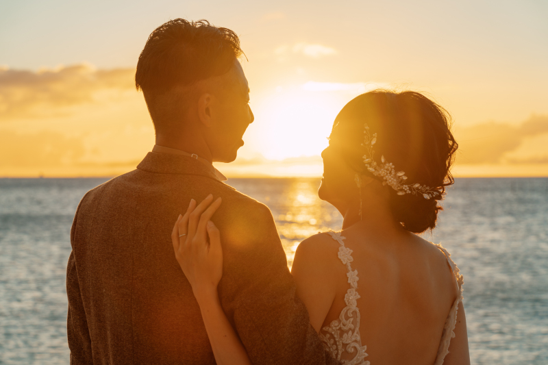 アラハビーチの夕日に、感謝を込めて♡