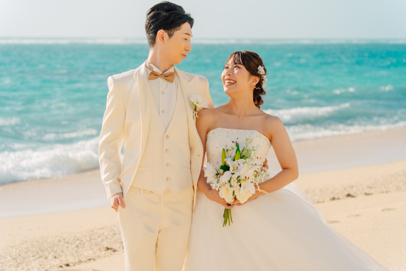 青空広がるビーチで撮影開始♪