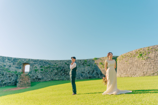 「座喜味城趾」でのロケーション撮影