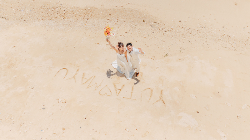 ドローンショットも