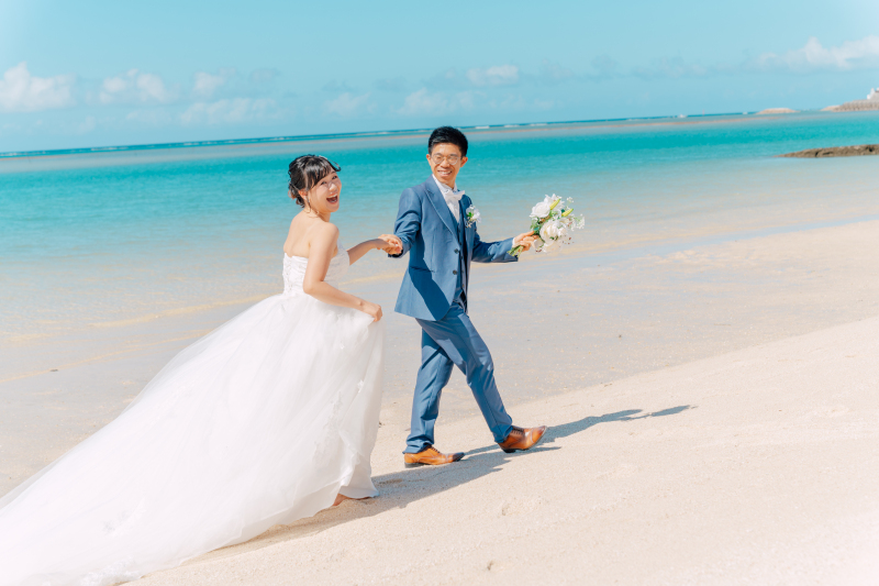 お得にビーチ撮影◎50カット全データ納品、タキシード・ドレス各1着【casual wedding plan】
