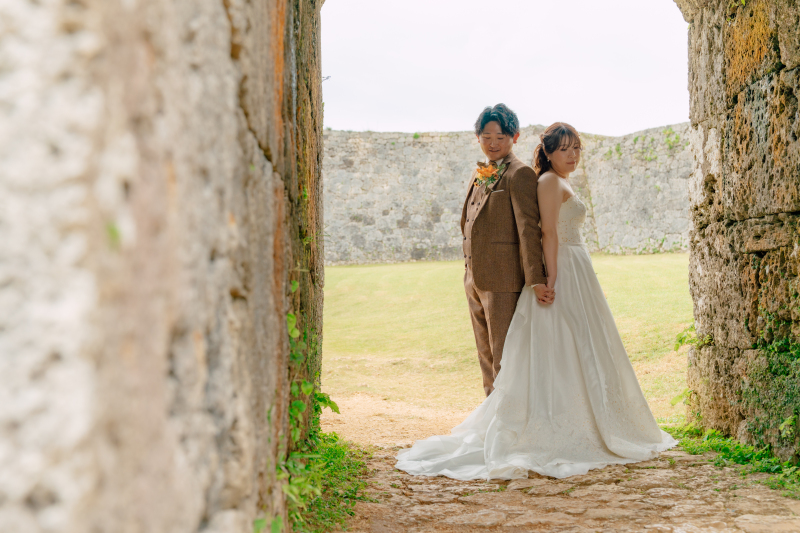 絶景の世界遺産!座喜味城+ビーチ撮影【座喜味城趾の歴史と共に、あなたの特別な日を彩る】座喜味城趾プラン