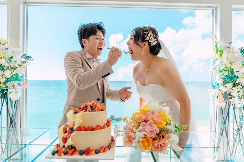 天空のチャペルで二人だけのセレモニーフォト【チャペルとビーチどっちも撮れる！】チャペル&ビーチプラン