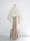 ベージュ紋付袴