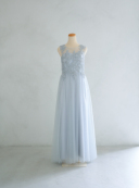 グレーノースリーブドレス