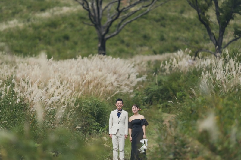 ススキに囲まれて