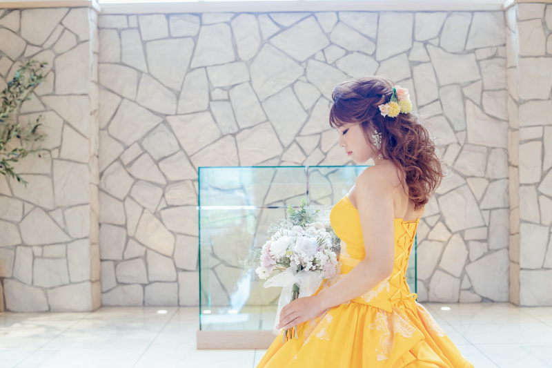 カクテルドレスにお着替え