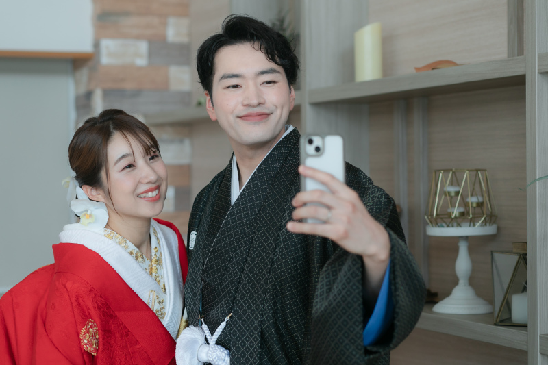 ふたりで仲良く「はい、チーズ☺」