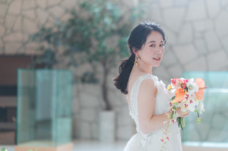 新婦ヘアチェンジ