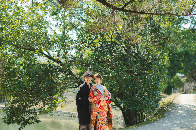 【和装が映える日本庭園で撮影】和装1着ロケーションフォト◆データ50カット付
