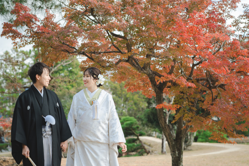 【和装が映える日本庭園で撮影】和装1着ロケーションフォト◆データ50カット付