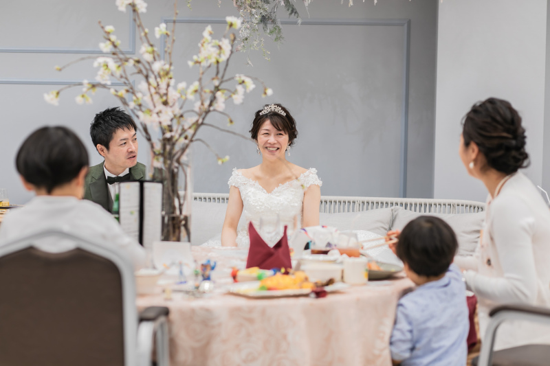 【ウェディングフォト&ご両家の親睦を深める顔合わせ食事(ランチ)付プラン誕生！】★データ50カット付き★