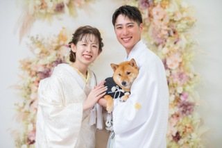常におふたりの側にいたいワンちゃんとのフォトウエディング