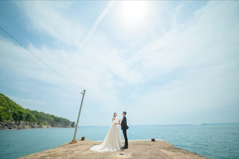 貸切スポット！空と海の青が綺麗で美しい！