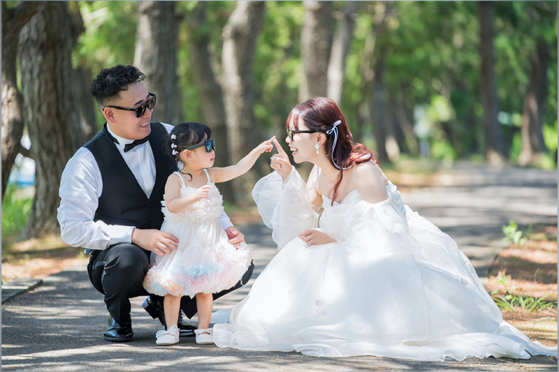 お揃いサングラス