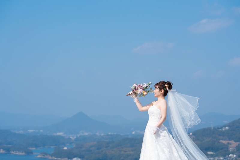 ベールをつけて