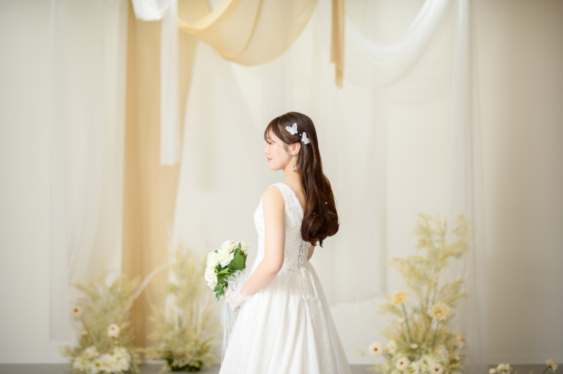 ロングヘアを活かしたダウンスタイル