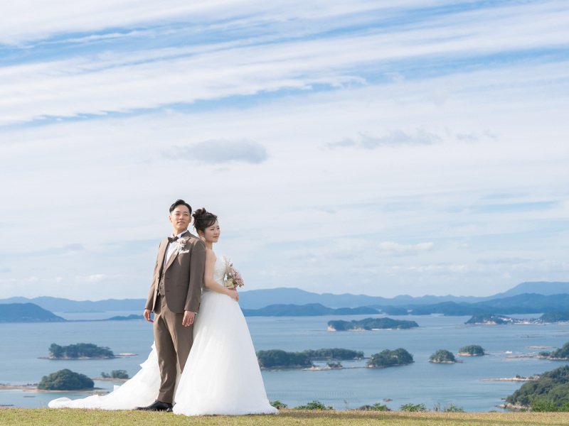 洋装ロケーション×家族×ペット