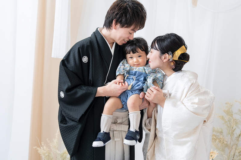 ３人で迎えたフォトウェディング