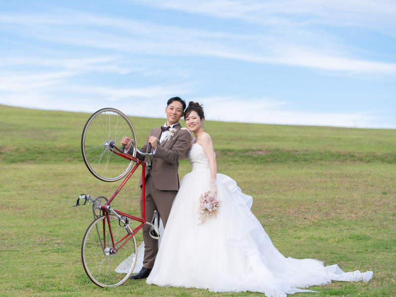 オリジナルアイテムで自然なお二人