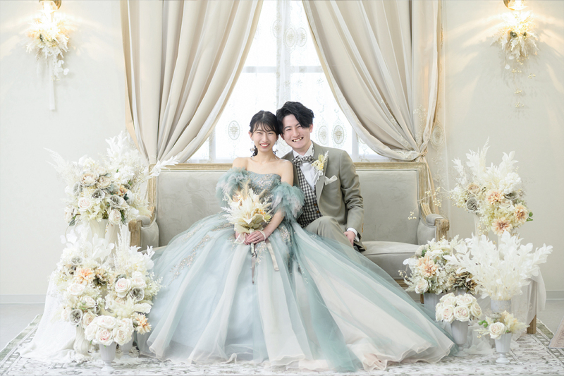 グリーン×グリーンの爽やかコーデ