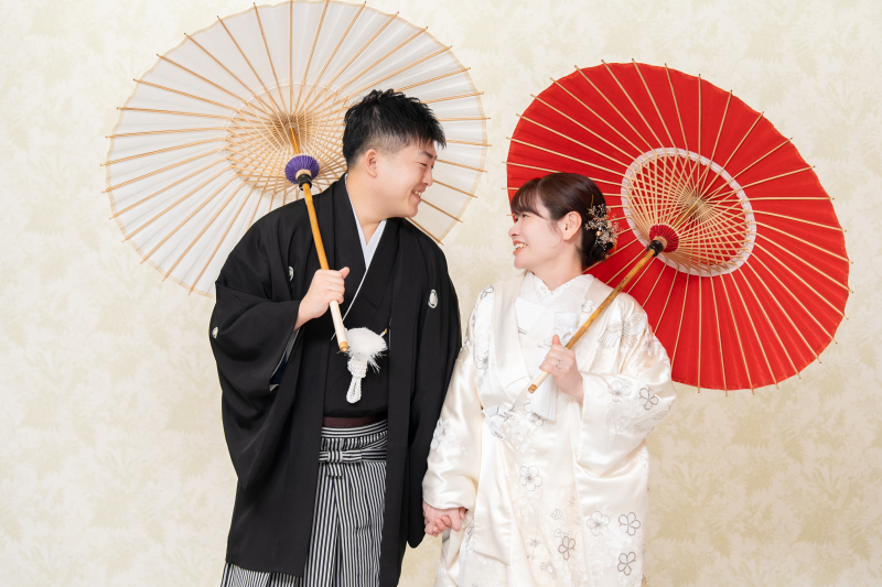 スタジオで和装撮影