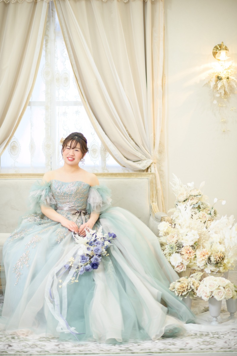 淡いカラーで優しく