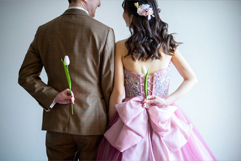 お花を１輪ずつ