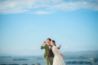 Photo Studio Cocozo(フォトスタジオココゾ)長崎・佐世保_【緑ロケーション】広大な緑の絨毯と空のコントラストが◎