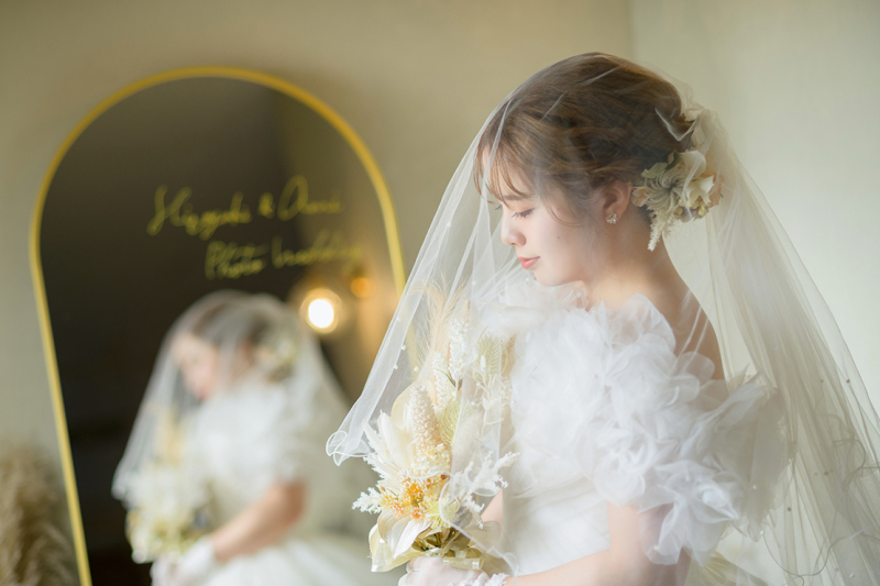 【お二人&家族フォト】追加金なし!セルフもOK!貸切スタジオで撮るウエディングフォト+家族写真の両方が残せるファミリープラン♪