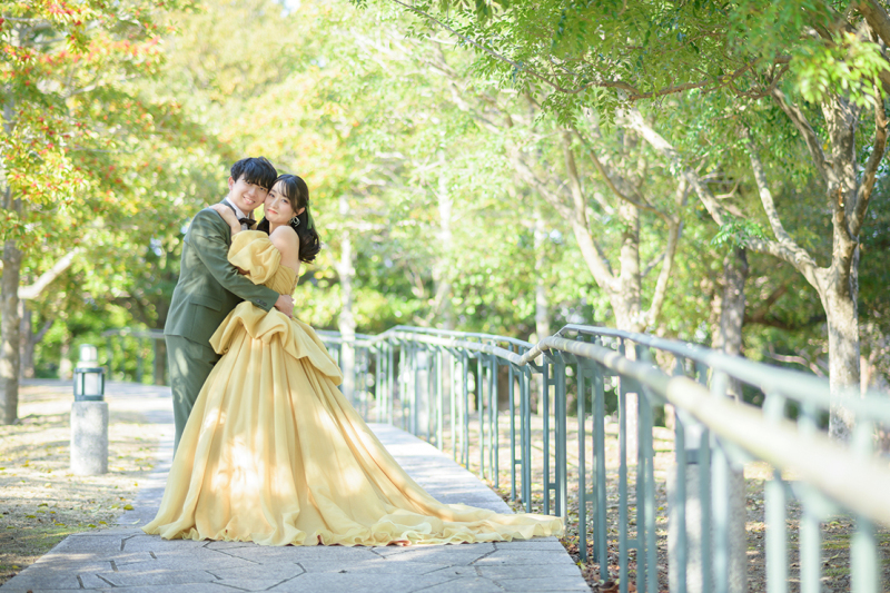 フォトレイト限定【長崎・洋装ロケーションプラン】送迎車付きで安心◎ 追加金なしのコミコミプラン♪ カラードレスもOK◎ 