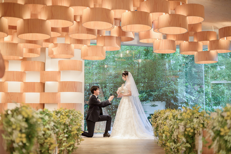 【世界的建築家♪木のチャペル】世界が認めた美しい湾・九十九島 ★衣装〜撮影★ 今だけ4万円OFF♪ 木と緑のチャペルプラン