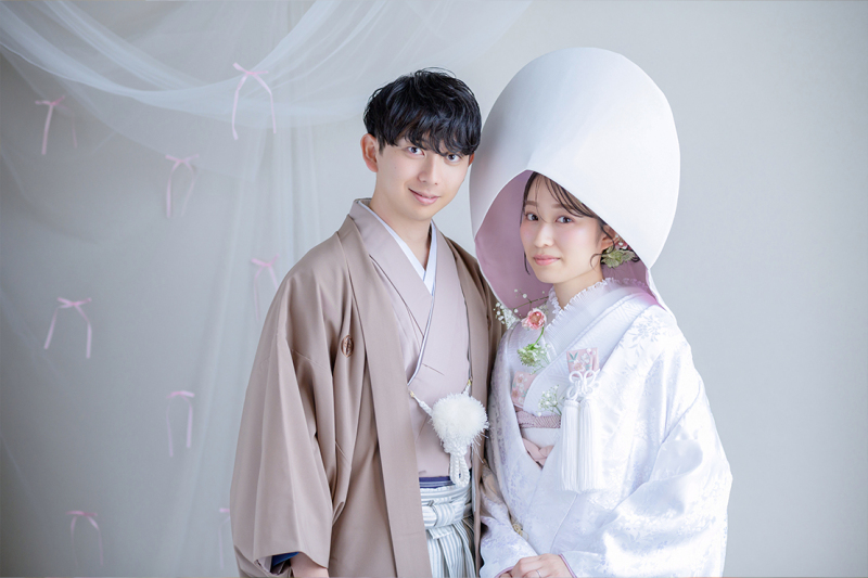 【前撮りにおすすめ♪】オリジナル白無垢入荷♪全天候対応可!貸切ウェディングスタジオ 和装1点セットプラン