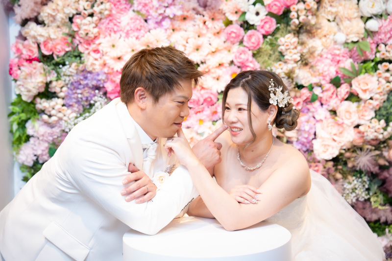 華やかな花壁フォト