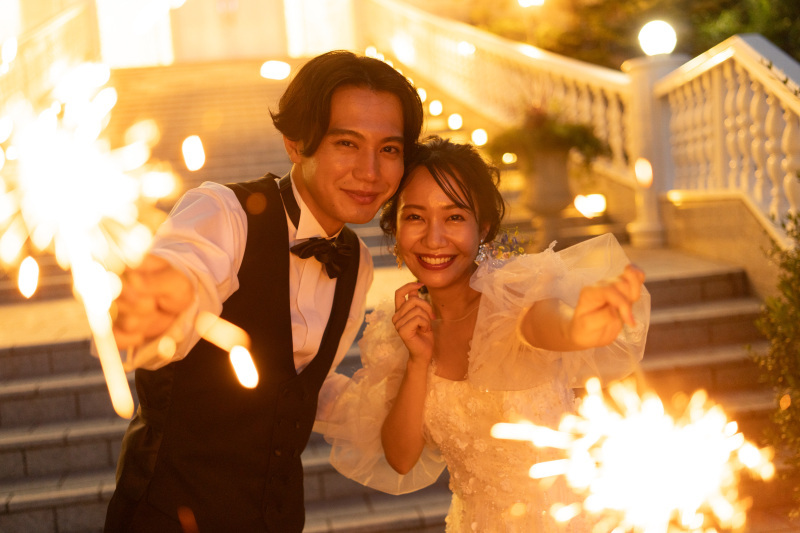 【ナイトチャペルフォト】上質ウェディングドレス×タキシード【レタッチ済20カットデータ付き】