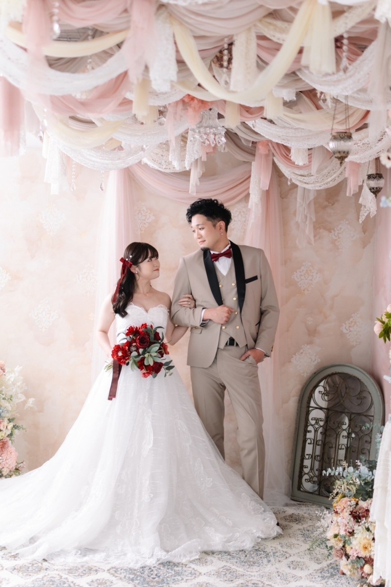 差し色はボルドー！