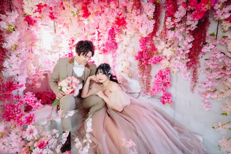 ピンクドレスにチェンジ!!