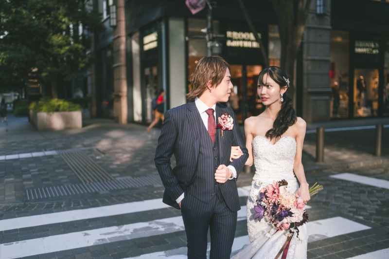 中通りでの歩道ショット