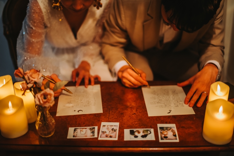 撮影後にはお手紙を。