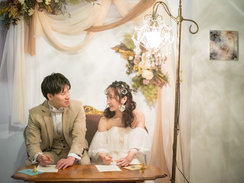 撮影後にはお互いにお手紙を。