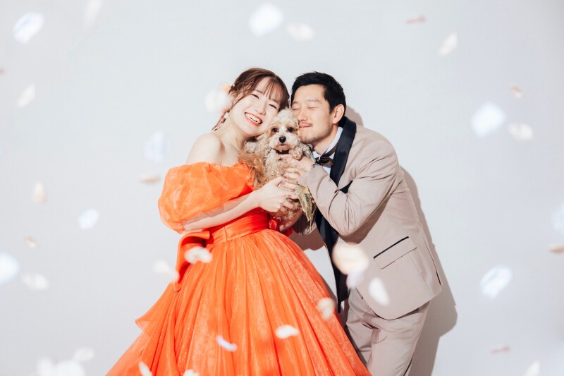 フラワーシャワーでお祝い!