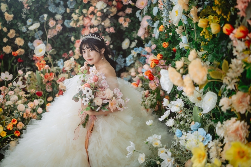 可愛さ爆発のチュールドレスで