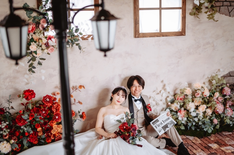 カフェエリアで新聞ショット!