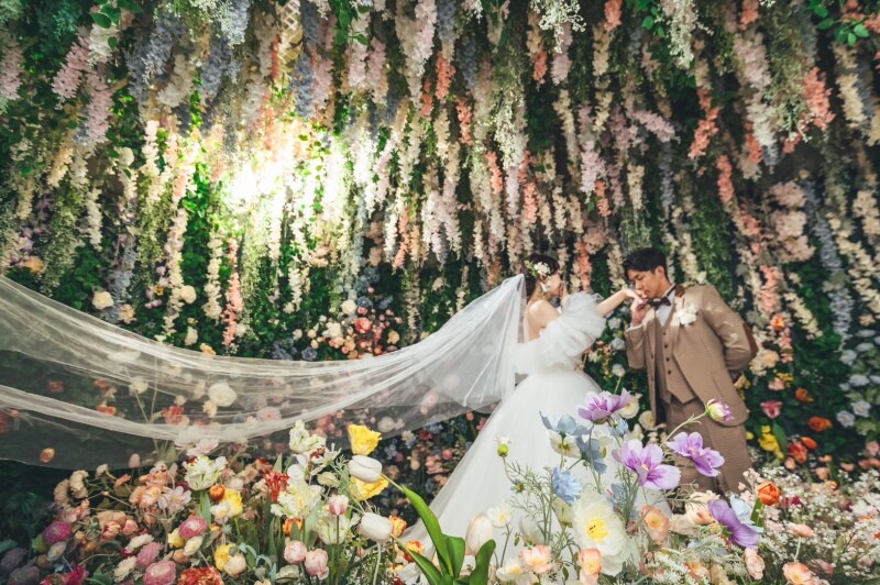 ベールをふぁさ〜