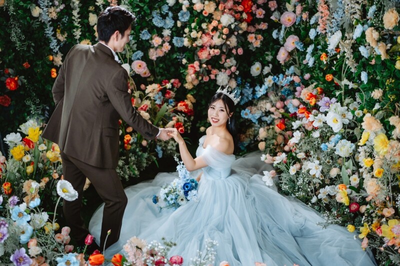 お花畑エリアで