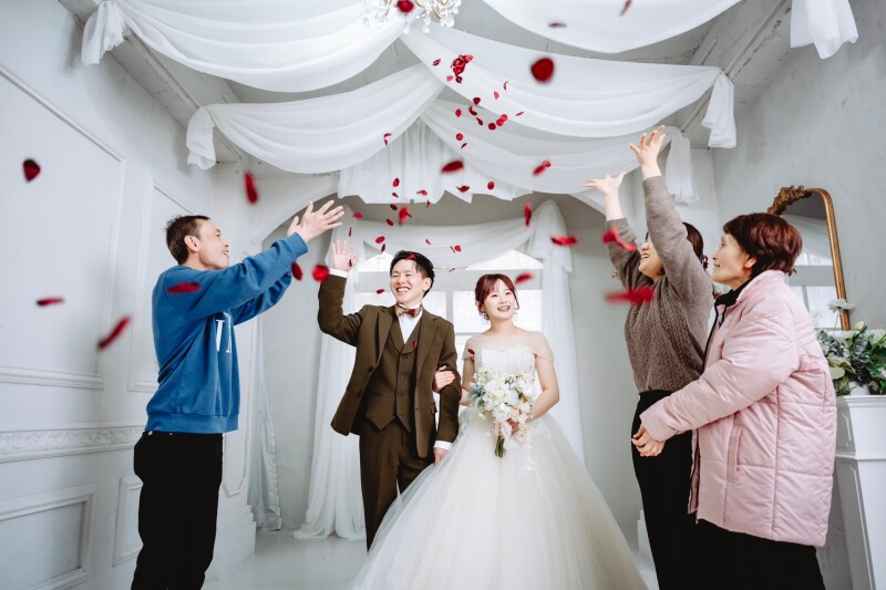 結婚式風ショット!