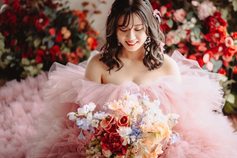 ふわふわドレス×お座りショット