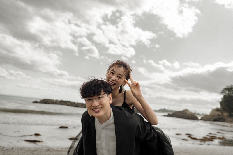 おんぶショットでピース✌︎